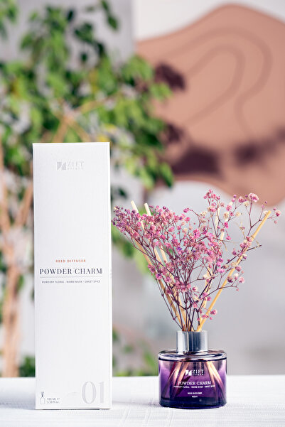 Zift Unique Powder Charm - Bambu Çubuklu Oda Kokusu Dekoratif Çiçekli Banyo &...