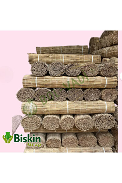 BİŞKİN 2x5 Metre Galvaniz Bakır Telli Hasır Kamış Bahçe Çiti Yükseklik 2 En 5...