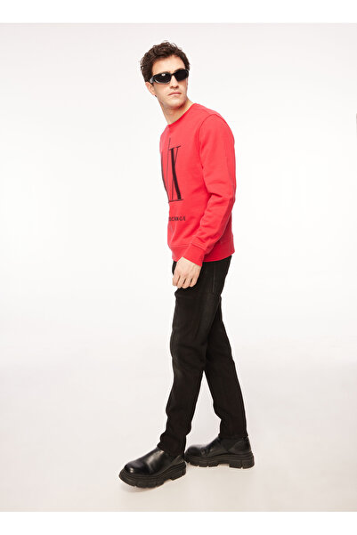 Armani Exchange Bisiklet Yaka Kırmızı Erkek Sweatshırt 8NZMPA 44AE LIPSTICK RED/VINEYAR