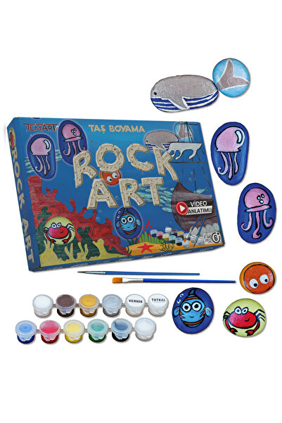 TEMART SANAT Taş Boyama / Okyanus Tema Etkinlik Seti