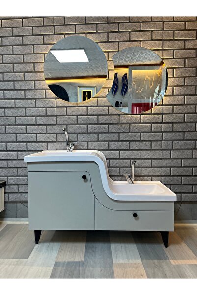 ADNAN MOBİLYA Abdest Lavabosu Z Lavab Çucuk Yaşlı Engelli Lavabo sağ çukur 11...