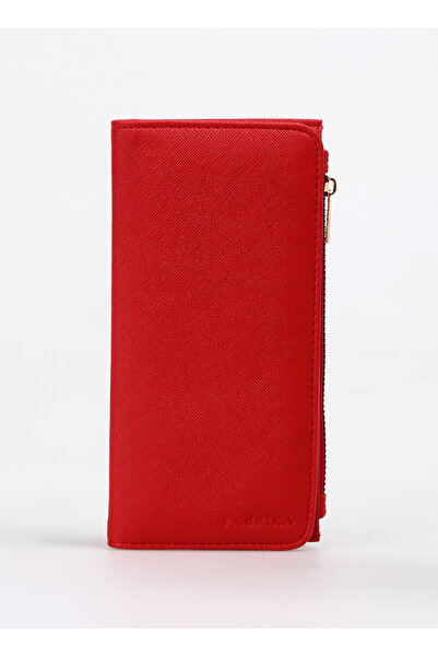 Fabrika Kırmızı Kadın 10x19x2 cm Vegan Cüzdan Frk 505 Pr