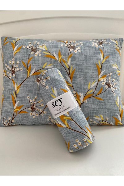 Sey Design Floral Yellow Lavender Pattern Double King Size Sheet Set
