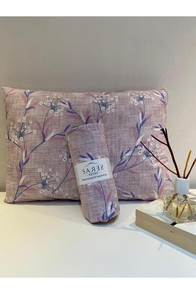 Sares Home طقم ملاءة سرير مرنة مفردة بنمط الأزهار أرجواني لافندر