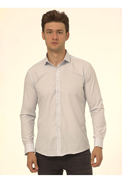 SÜVARİ Süvari Mavi - Buz Erkek Slim Fit Gömlek GM1007100515