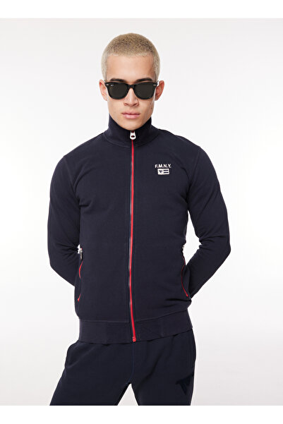 Fred Mello Kapüşon Yaka Lacivert Erkek Sweatshırt FM23W20FZ