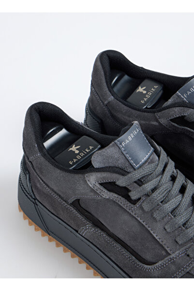 Fabrika Antrasit Erkek Deri Sneaker CERIGNO