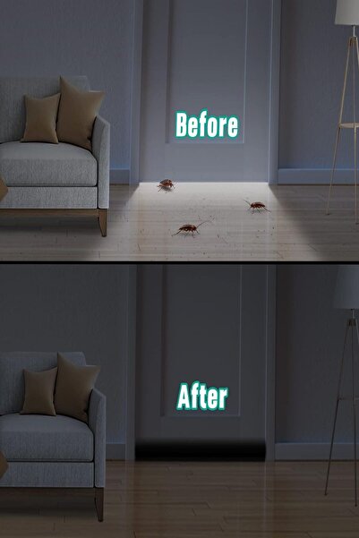 HASBY 3 Adet Kapı Altı Rüzgar Önleyici Kapı Altı Yalıtım Eşik Süngeri Isı Işık Toz Soğuk Gürültü Önleyici