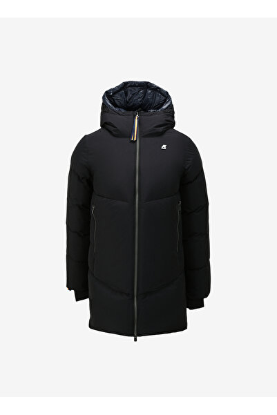K-Way HUGH THERMO SOFT TOUCH Siyah - Mavi Erkek Mont K4127FW