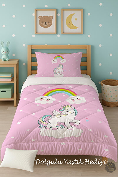 Talia Home Односпальний дитячий ковдра з малюнком єдинорога, комплект для сну