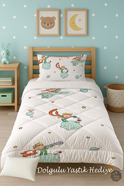 Talia Home Little Prince Patterned Single Children's Quilt Sleeping Set