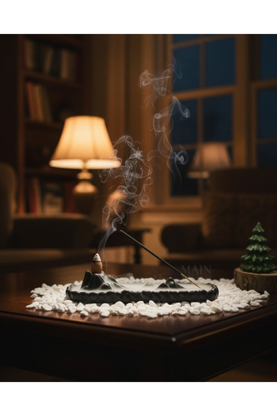 SEMY STORE Himalaya Dağ Temalı Geri Akış Tütsülük (Çubuk Tütsü de Uyumludur)