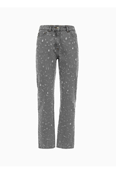 CHIARA FERRAGNI Normal Bel Bol Paça Normal Antrasit Kadın Denim Pantolon 75CB...