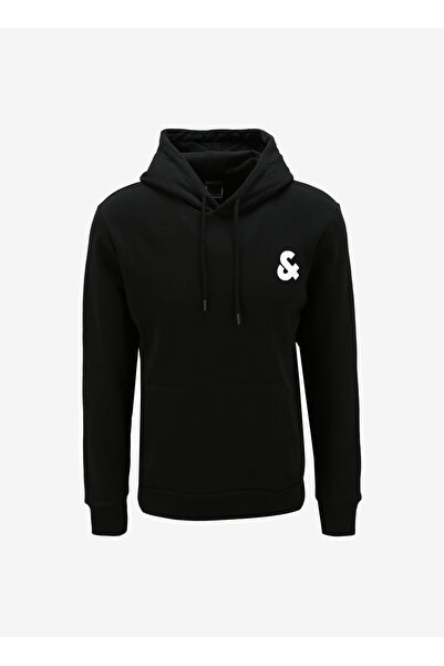 Jack & Jones Kapüşon Yaka Siyah Erkek Sweatshırt 12261184_JCOAND SWEAT HOOD EXC