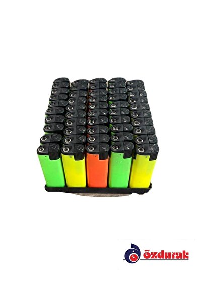 Koko 2000 SOLİD Izgaralı Çakmak Yeniden doldurulabilir 50 Adet