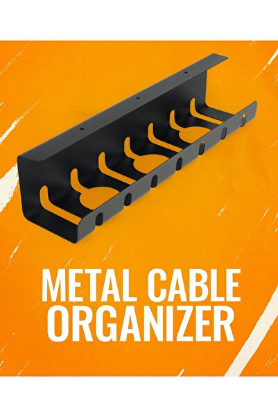 VENON Stretching Patterned Metal under Desk Cable Organizer Management Tray Cable Holder Featured Wall