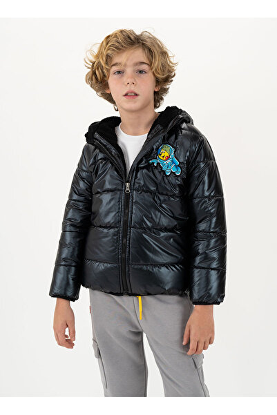 Haribo Koyu Gri Erkek Çocuk Mont HRBTXT404 Puffer Çocuk Mont