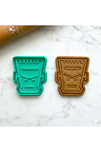 Craftelle مجموعة قوالب الكوكيز على شكل وحش فرانكشتاين |   قاطع عجين دقيق التش...