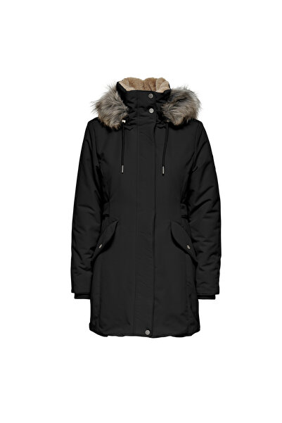 ONLY Black Women's Coat Onlnewpriska Parka Jacket Cc Otw