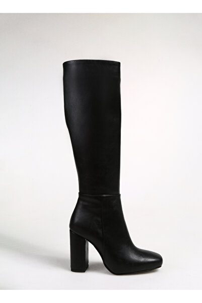 Fabrika Siyah Kadın Topuklu Çizme ODISE