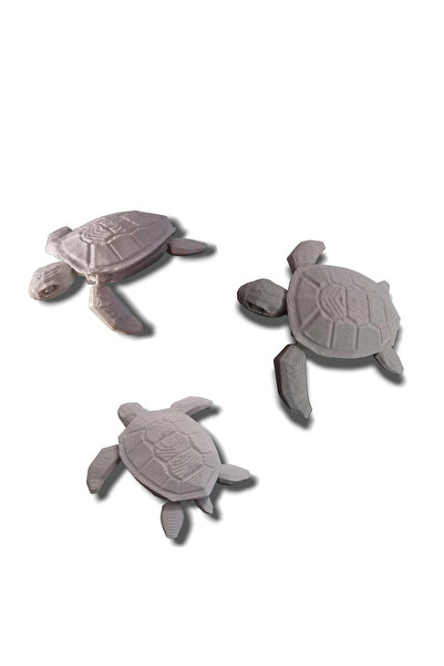 Salıncak Kaplumbağa 3 Adet 6 cm Caretta Caretta Dekor Süs ( Akrilik Boyamaya ...