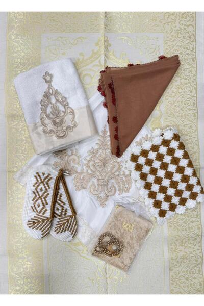 Şatilli Handmade Çeyizlik hediyelik düğün bohça gelin kaynana bohça sütlü kah...