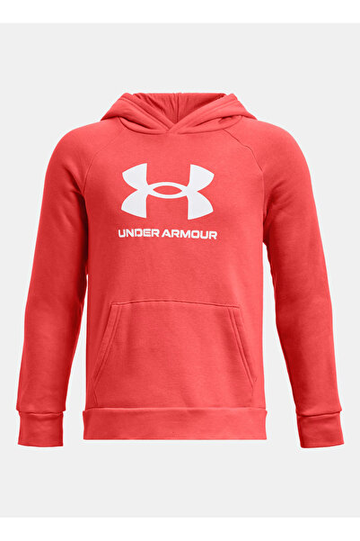 Under Armour Kırmızı Erkek Çocuk Kapüşonlu Uzun Kollu Bol Kesim Düz Sweatshir...