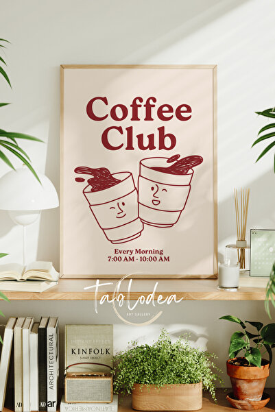 tablodea Pictură cu poster înrămat modern, scris de Coffee Club, tablou decor...