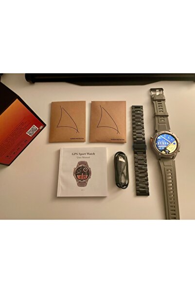 AOS RETAIL Ceas Smartwatch Barbati, Ecran AMOLED 1.43", Rezolutie 466x466, GPS, 500mAh, Rezistent Apa 5ATM