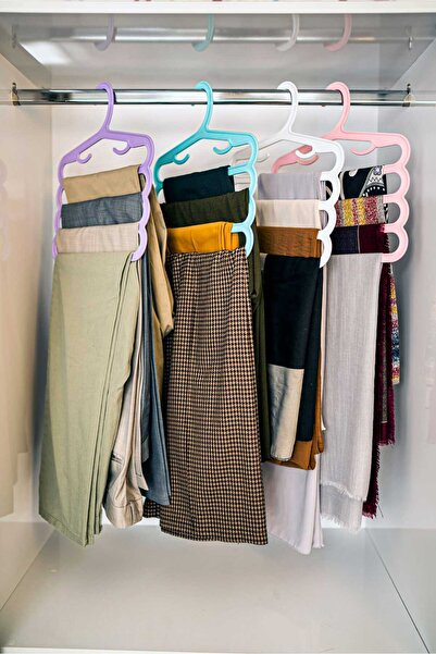 Beray 4 Pcs Pants Scarf Shawl Hanger Multi Hanger Decorative Hanger 4 Layers