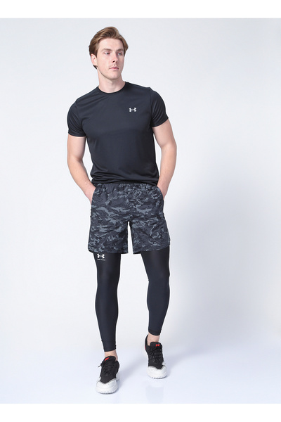 Under Armour 1361586-UA HG Armour Leggings Compression Fit Siyah - Beyaz Erkek Tayt