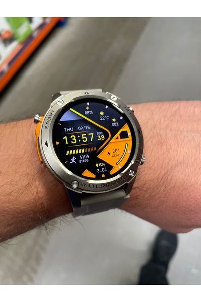 AOS RETAIL Ceas Smartwatch Barbati, Ecran AMOLED 1.43", Rezolutie 466x466, GPS, 500mAh, Rezistent Apa 5ATM