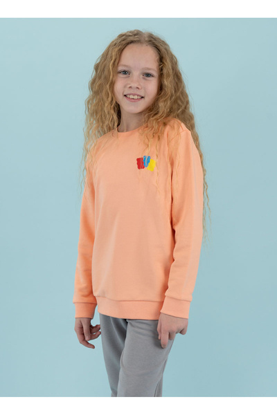 Haribo Salmon Girls' Crew Neck Sweatshirt Hrbtxt300