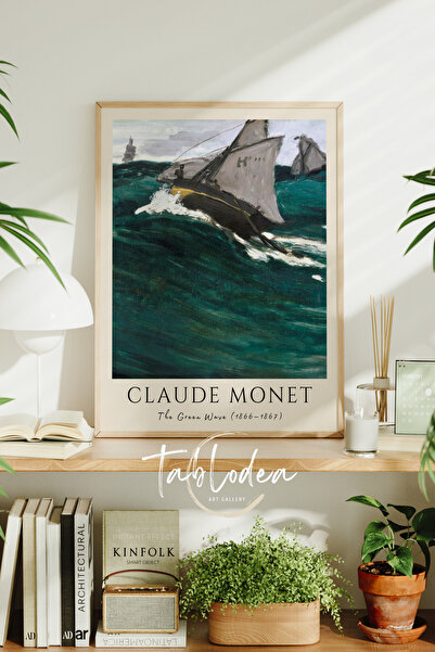 tablodea Tablou „Valul Verde” de Claude Monet, Poster înrămat de Claude Monet...