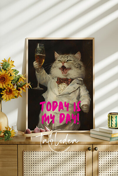 tablodea Cat Pop Art Vintage Tablo, Cat Pop Art Vintage Çerçeveli Poster, Kedili Pinterest Tablo