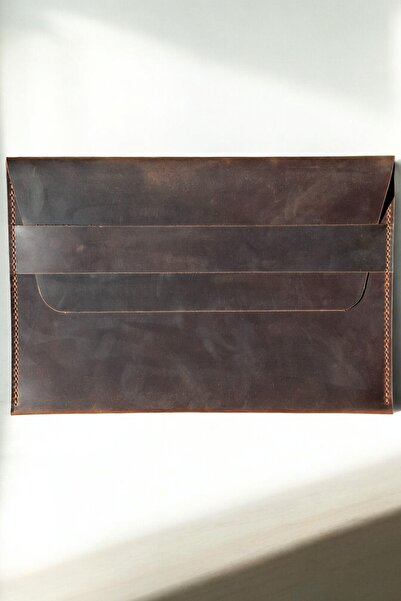 MAT Deri MacBook Bag Genuine Leather MacBook Air Pro Case M1 M2 M3 M4 Tan