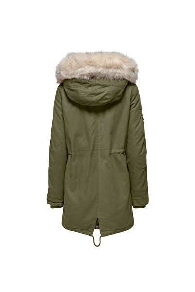 ONLY Haki Kadın Kaban ONLNEWMAY FUR CANVAS PARKA CC OTW