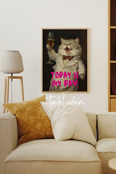 tablodea Cat Pop Art Vintage Tablo, Cat Pop Art Vintage Çerçeveli Poster, Kedili Pinterest Tablo