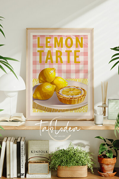tablodea Pinterest Tarzı Mutfak Temalı Çerçeveli Poster Tablo, Modern Dekoratif Renkli Bohem Mutfak Tablosu