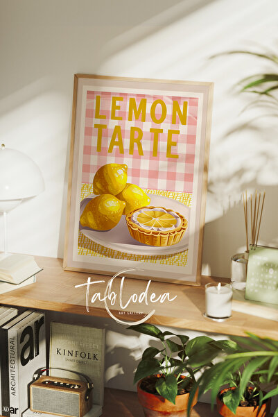 tablodea Pinterest Tarzı Mutfak Temalı Çerçeveli Poster Tablo, Modern Dekoratif Renkli Bohem Mutfak Tablosu