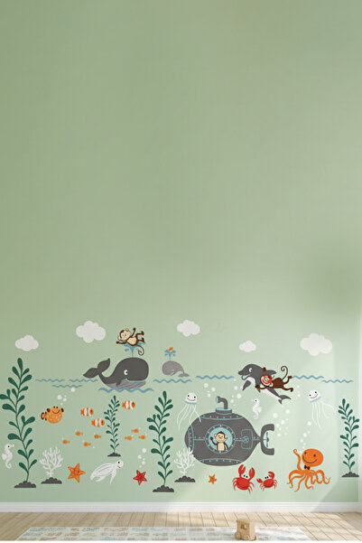 KT Decor Underwater World Life Under The Sea Giant 2xl Kids Room Wall Sticker Set