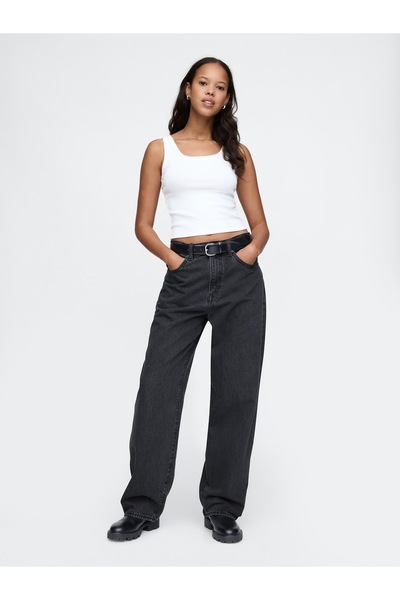 GAP Erkek Siyah Baggy Jean Pantolon