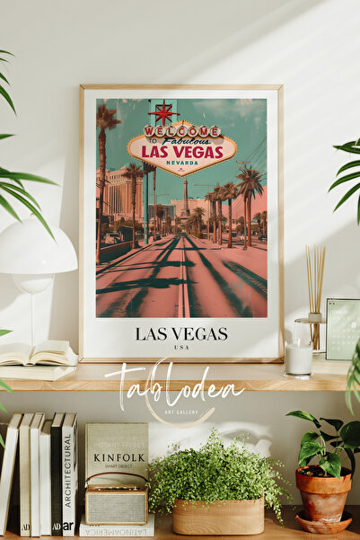 tablodea Tablou Retro Las Vegas, Poster Retro Încadrat, Tablou Retro Pinteres...