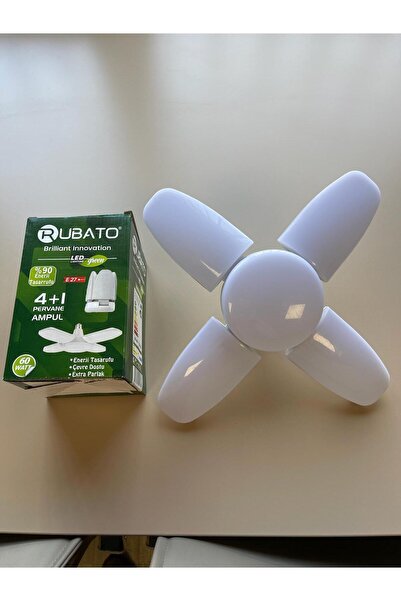 RUBATO 4+1 Pervane Ampul %90 Enerji Tasarruflu Ampul 60 Watt tekli