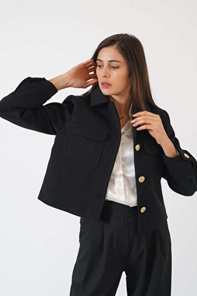 Pafi Moda Jachetă neagră Quinn de înaltă calitate pentru femei