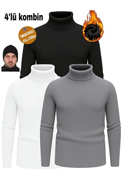 EMKA GİYİM 4 részes kombinált garbós pulóver