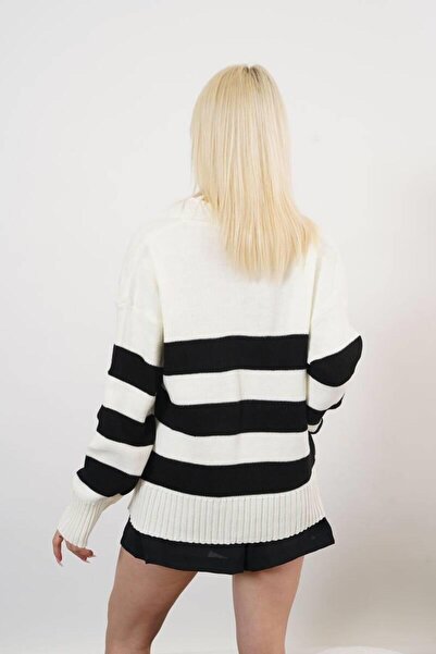 Pafi Moda Hanorac alb cu dungi Justo de înaltă calitate pentru femei