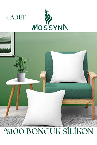 Mossyna 4-комплект ультра-пухких подушок для дивана з наповнювачем з силіконових кульок, різні розміри на вибір, можна прати