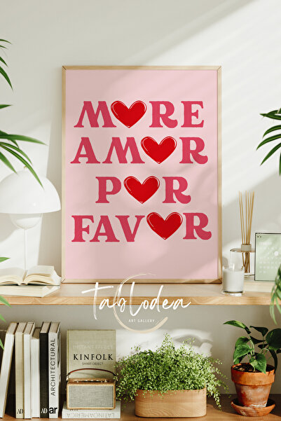 tablodea Πιο μοντέρνα κορνιζαρισμένη αφίσα ζωγραφικής της Amor, μινιμαλιστική...