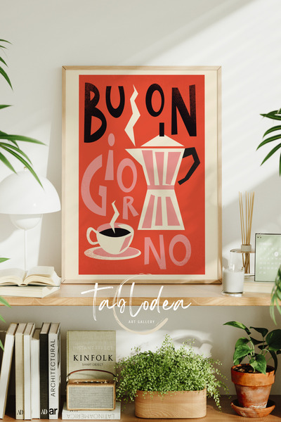 tablodea Tablou tematic cu cafea înrămat, Tablou decorativ pentru bucătărie, ...